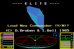 Elite - The New Kind (Homebrew) — Title screen